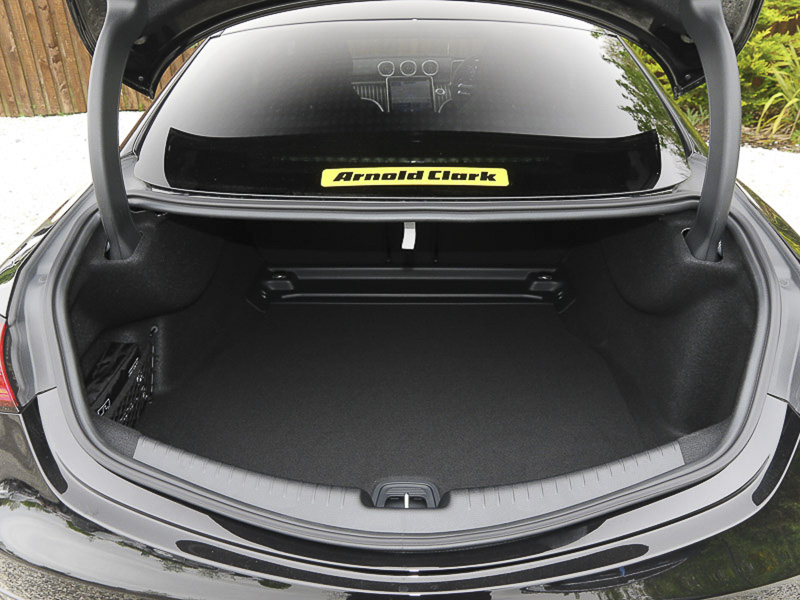 Inside the boot of a black Mercedes-Benz CLE