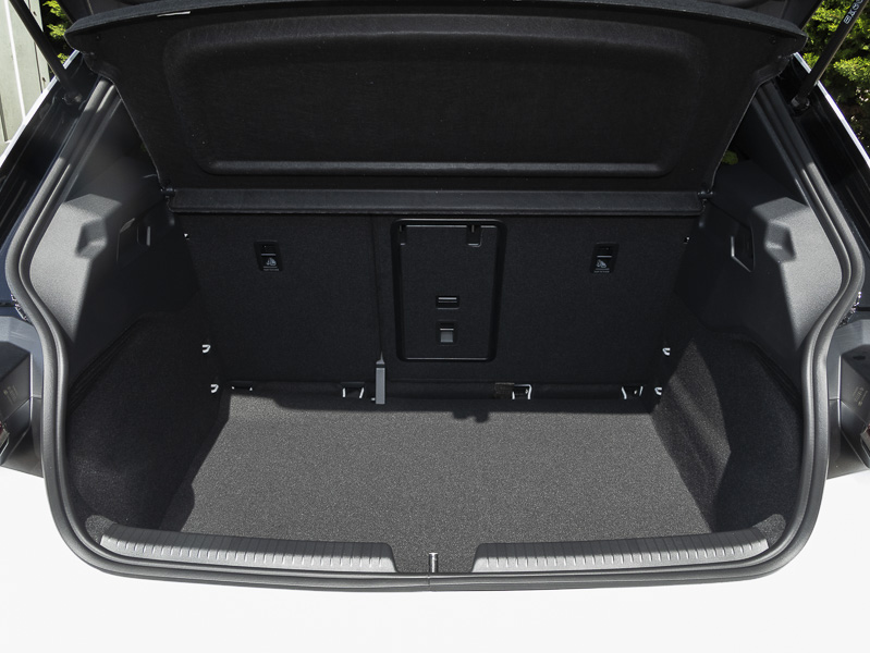 Inside a white VW ID.3's boot
